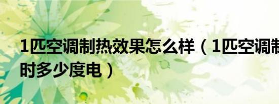 1匹空调制热效果怎么样（1匹空调制热一小时多少度电）
