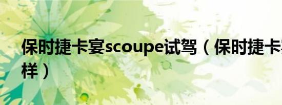 保时捷卡宴scoupe试驾（保时捷卡宴s怎么样）
