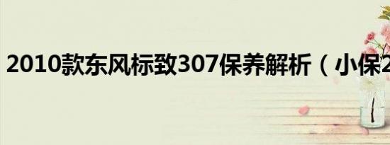 2010款东风标致307保养解析（小保277元）