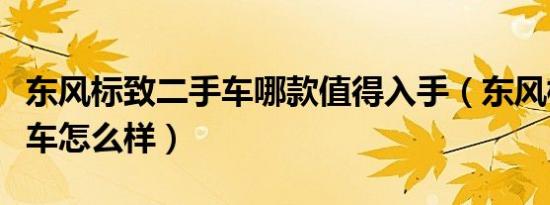 东风标致二手车哪款值得入手（东风标致二手车怎么样）