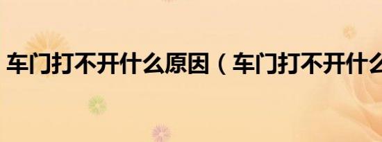 车门打不开什么原因（车门打不开什么原因）