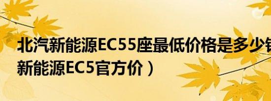 北汽新能源EC55座最低价格是多少钱（北汽新能源EC5官方价）