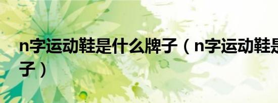 n字运动鞋是什么牌子（n字运动鞋是哪个牌子）