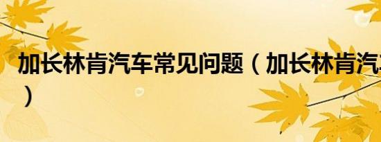 加长林肯汽车常见问题（加长林肯汽车多少钱）