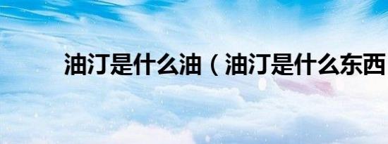 油汀是什么油（油汀是什么东西）