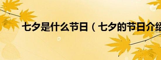 七夕是什么节日（七夕的节日介绍）