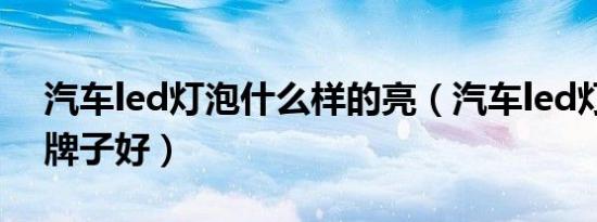 汽车led灯泡什么样的亮（汽车led灯泡什么牌子好）