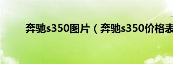 奔驰s350图片（奔驰s350价格表）