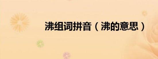 沸组词拼音（沸的意思）