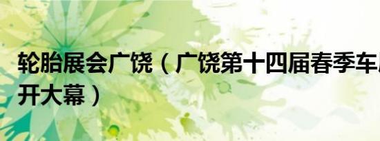 轮胎展会广饶（广饶第十四届春季车展即将拉开大幕）