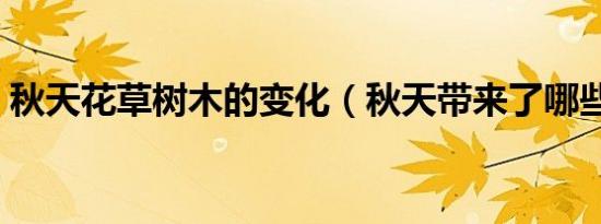 秋天花草树木的变化（秋天带来了哪些变化）