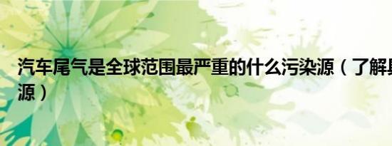 汽车尾气是全球范围最严重的什么污染源（了解具体污染来源）