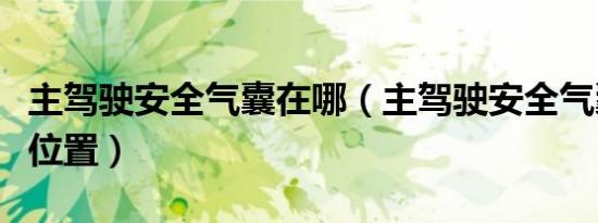 主驾驶安全气囊在哪（主驾驶安全气囊在哪个位置）