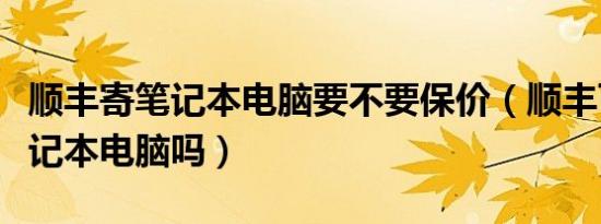 顺丰寄笔记本电脑要不要保价（顺丰可以寄笔记本电脑吗）