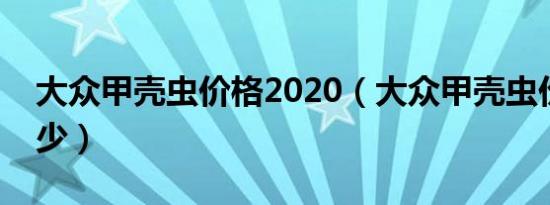 大众甲壳虫价格2020（大众甲壳虫价格是多少）