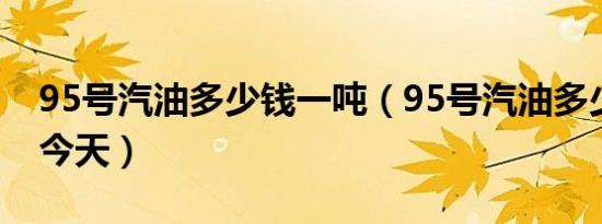 95号汽油多少钱一吨（95号汽油多少钱一升今天）