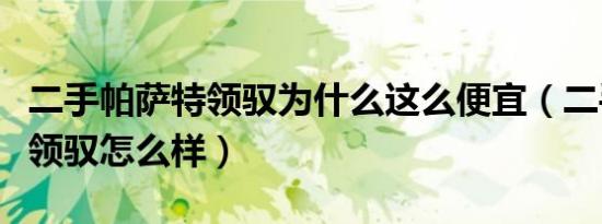 二手帕萨特领驭为什么这么便宜（二手帕萨特领驭怎么样）