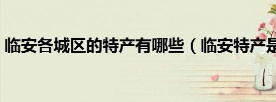 临安各城区的特产有哪些（临安特产是什么）