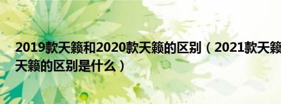 2019款天籁和2020款天籁的区别（2021款天籁与2020款天籁的区别是什么）