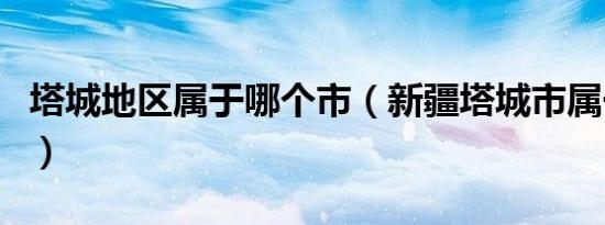 塔城地区属于哪个市（新疆塔城市属于哪个市）