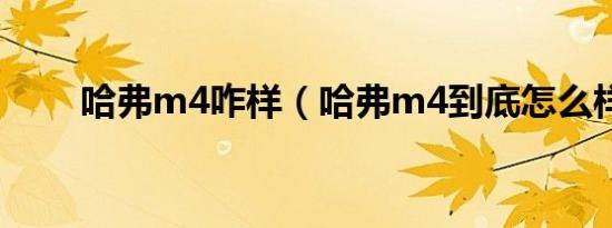 哈弗m4咋样（哈弗m4到底怎么样）