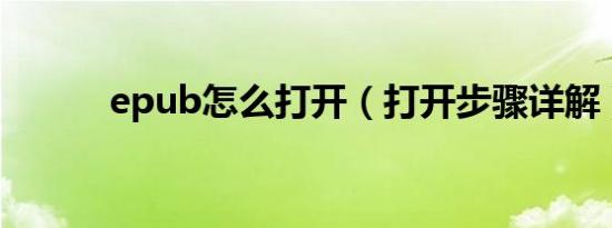 epub怎么打开（打开步骤详解）