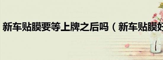 新车贴膜要等上牌之后吗（新车贴膜好不好）