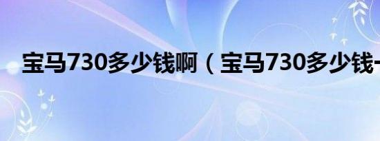 宝马730多少钱啊（宝马730多少钱一台）