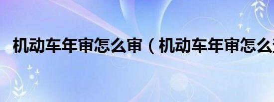 机动车年审怎么审（机动车年审怎么查询）