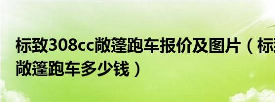 标致308cc敞篷跑车报价及图片（标致308cc敞篷跑车多少钱）