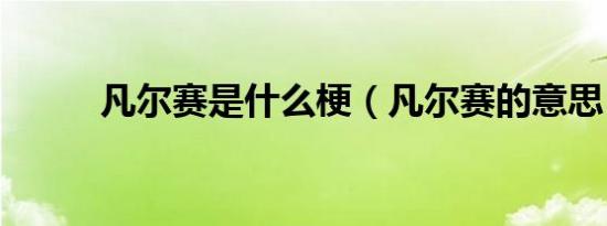 凡尔赛是什么梗（凡尔赛的意思）