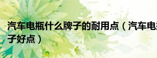 汽车电瓶什么牌子的耐用点（汽车电瓶什么牌子好点）