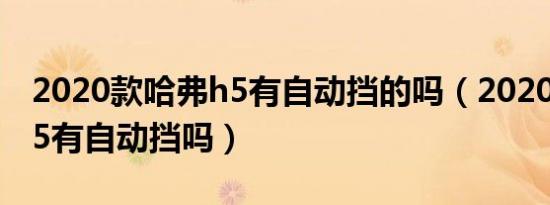 2020款哈弗h5有自动挡的吗（2020款哈弗h5有自动挡吗）