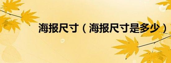 海报尺寸（海报尺寸是多少）