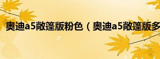 奥迪a5敞篷版粉色（奥迪a5敞篷版多少钱）