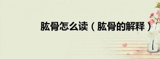 肱骨怎么读（肱骨的解释）
