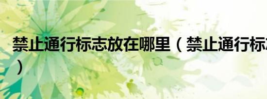 禁止通行标志放在哪里（禁止通行标志是什么）