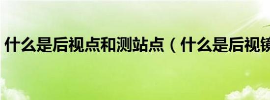 什么是后视点和测站点（什么是后视镜记忆）