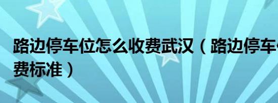 路边停车位怎么收费武汉（路边停车位怎么收费标准）