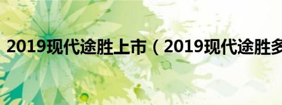 2019现代途胜上市（2019现代途胜多少钱）