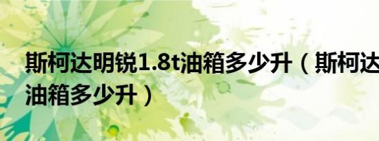 斯柯达明锐1.8t油箱多少升（斯柯达明锐2.0油箱多少升）