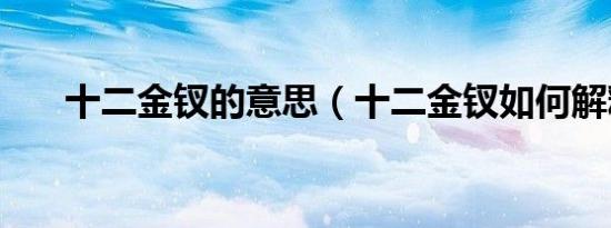 十二金钗的意思（十二金钗如何解释）