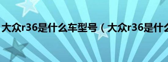 大众r36是什么车型号（大众r36是什么车型）