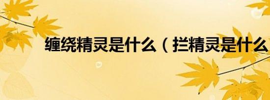 缠绕精灵是什么（拦精灵是什么）