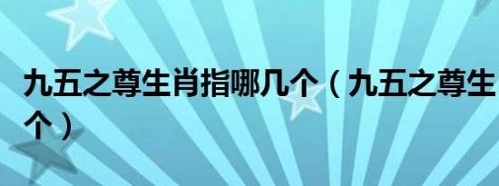 九五之尊生肖指哪几个（九五之尊生肖指哪几个）