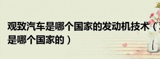 观致汽车是哪个国家的发动机技术（观致汽车是哪个国家的）