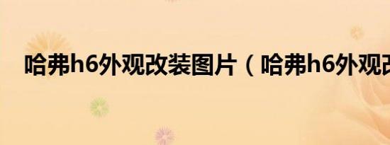 哈弗h6外观改装图片（哈弗h6外观改装）