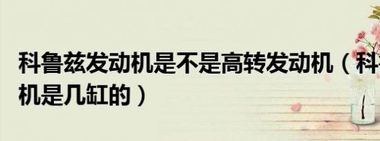 科鲁兹发动机是不是高转发动机（科鲁兹发动机是几缸的）