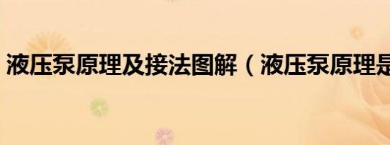 液压泵原理及接法图解（液压泵原理是什么）