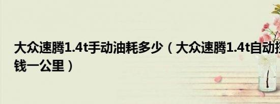 大众速腾1.4t手动油耗多少（大众速腾1.4t自动挡油耗多少钱一公里）